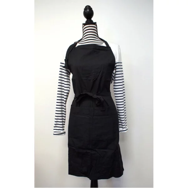 Tablier de Cuisine et Sommelier en Coton Noir