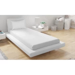 Ensemble Drap Housse + Taies d’Oreillers Blanc – 2 Places