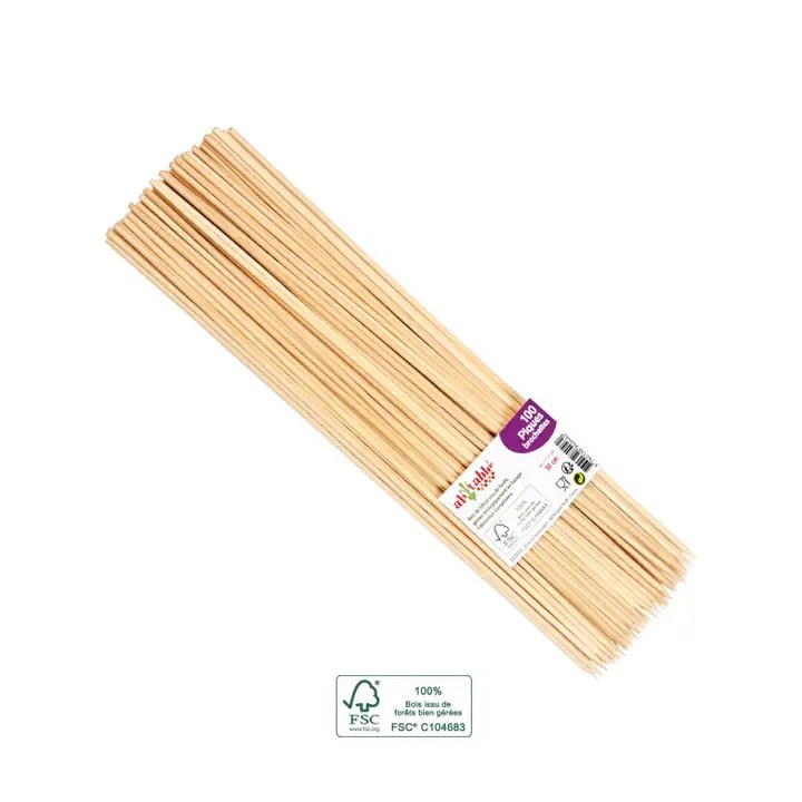 100 Piques à Brochettes Bois