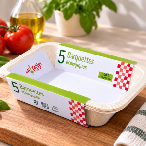Barquettes compostables écologiques 1.5L (x5)