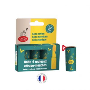 Boîte de 4 rouleaux attrape-mouches Ecologiques