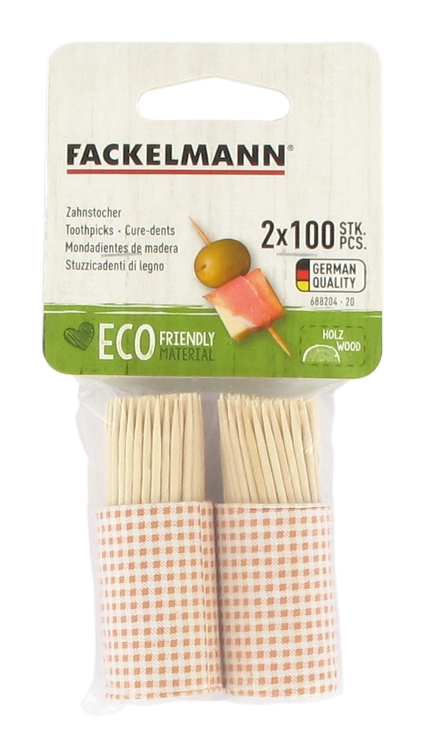 Lot de deux Tonnelets de 100 Cure-Dents écologiques