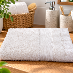 Serviette Bambou Uni Blanche – Corps et Visage