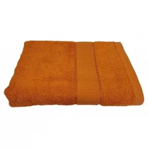 Serviette Bambou Uni Orange – Visage et Mains