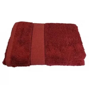 Serviette Bambou Uni Rouge – Visage et Mains