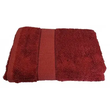 Serviette Bambou Uni Rouge - Visage et Mains