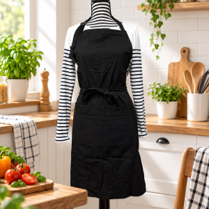 Tablier de Cuisine en Coton Noir