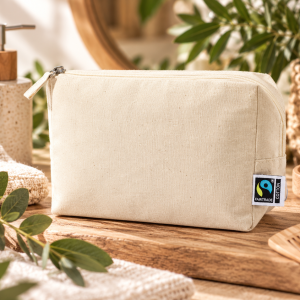 Trousse De Toilette en Coton Naturel