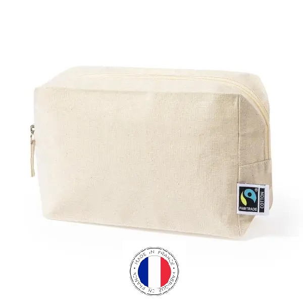 Trousse De Toilette en Coton Naturel